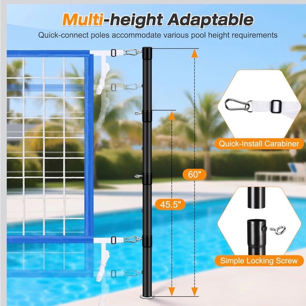 Pool Volleyball Net Set - Picture 3 of 6